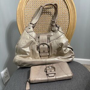 Coach Handbag and Wallet Set